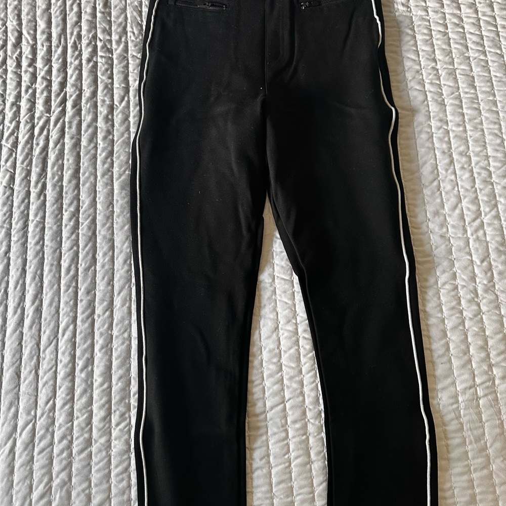 SPANX Women's Black Skinny Jeans with White Trim